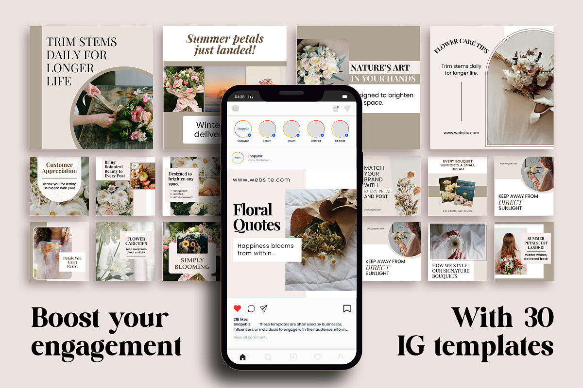 Flower Instagram Canva Social Media preview 6