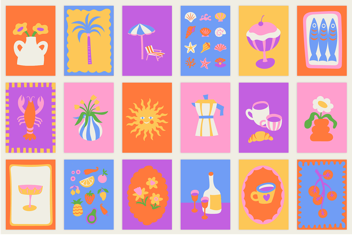 Summer. Vector illustrations, prints, a Graphic by venimo (Photo 4 of 11)