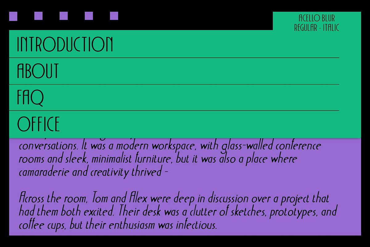 Acello Blur, a Sans Serif Font by Craft Supply Co. (Photo 2 of 8)