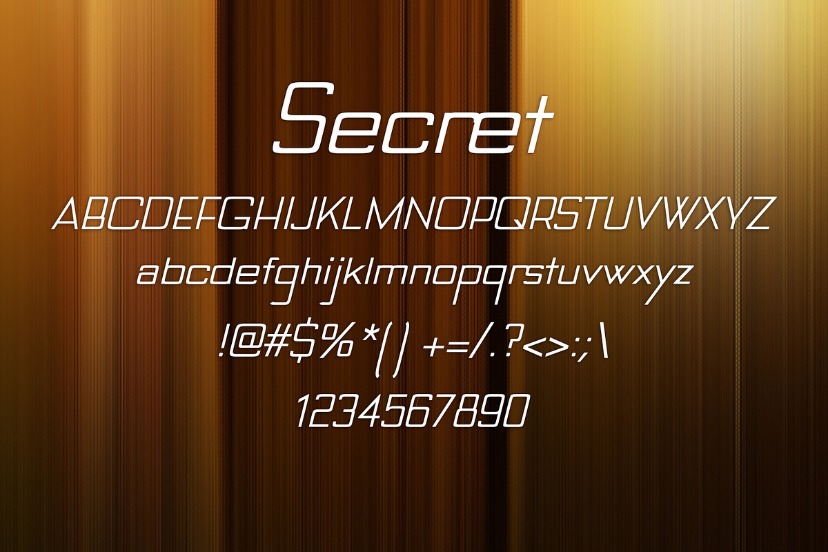 SECRET font preview 2