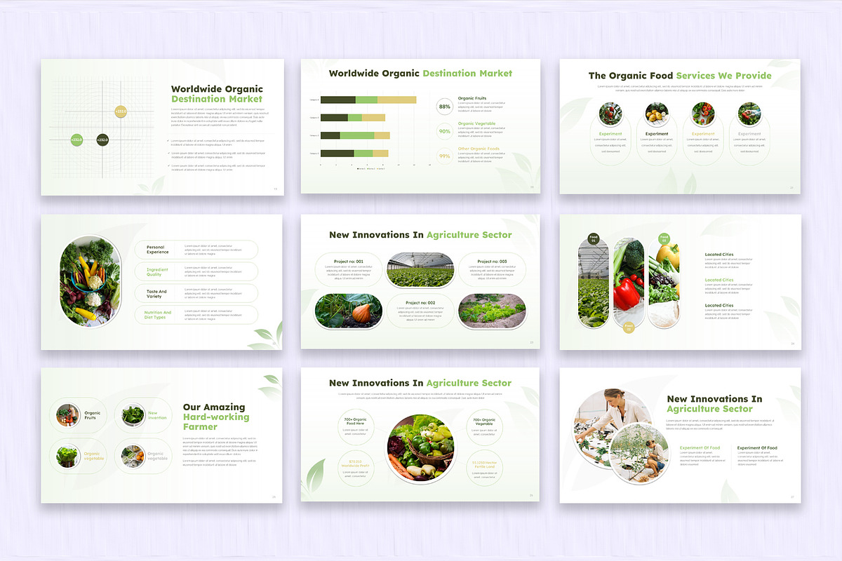 Organic Food Pitch Deck Presentation, a Presentation Template by SlideStack (Photo 4 of 5)