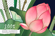 Lotus patterns and illustrations, a Pattern Graphic by Annet lovart (Thumbnail 5 of 17)