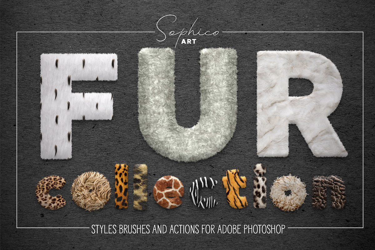 Fur Styles, Actions, Brushes, an Action Add-On by Sophico (Photo 1 of 10)