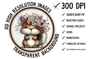 Whimsical Spring Squirrel Clipart, an Illustration by Craft Nest (Thumbnail 2 of 11)