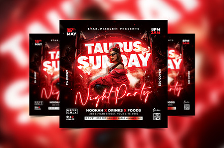 Night Club Flyer, a Flyer Template by FlyerPixles(SP11)