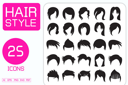 Hairstyle Illustrations Vector Set