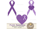 Alzheimer's Awareness Digital Papers, a Pattern Graphic by JennyL Designs (Thumbnail 2 of 5)