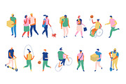 Flat vector people lifestyle bundle, a Person Illustration by Vector_Art (Thumbnail 18 of 27)