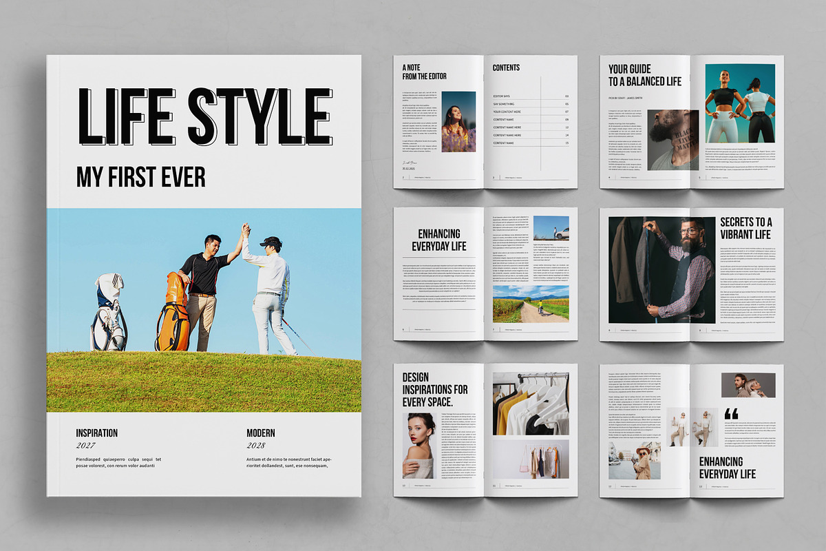Lifestyle Magazine Layout, a Magazine Template by ContestDesign (Photo 1 of 3)