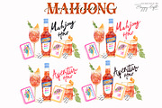 Aperitivo Mahjong Cocktails, a Food Illustration by TheHappyGiftArt (Thumbnail 6 of 10)