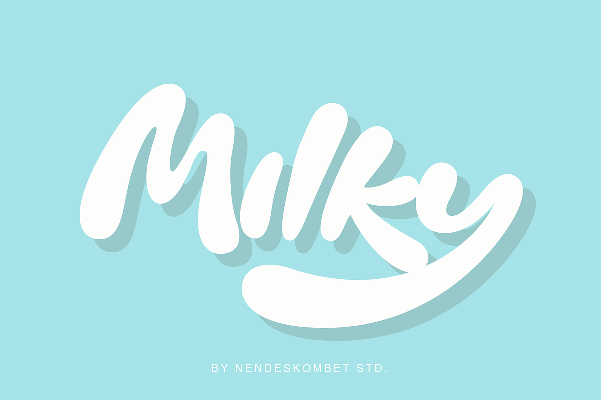 Milky - a Bright and Bubbly Font, a Sans Serif Font by NendesKombet Studio (Photo 1 of 14)