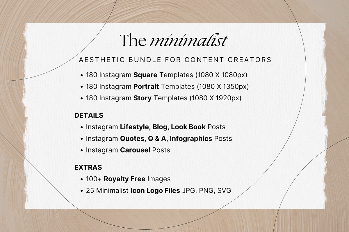 The Minimalist Template Bundle, a Social Media Template by The Flossy Finch (Photo 2 of 15)