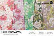 Blooming Floral Pattern Design, a Pattern Graphic by VOVU Studio (Thumbnail 2 of 10)