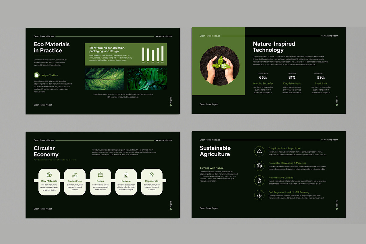 Nature Inspired Green Presentation, a Presentation Template by MightyDesign (Photo 5 of 9)