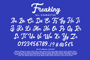 Freaking, a Script Font by HATFSTUDIO (Thumbnail 8 of 9)