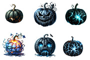 Creepy Black and Blue Halloween Pump, an Illustration by DreamArtGraphic (Thumbnail 4 of 4)