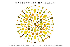 Watercolor mandalas