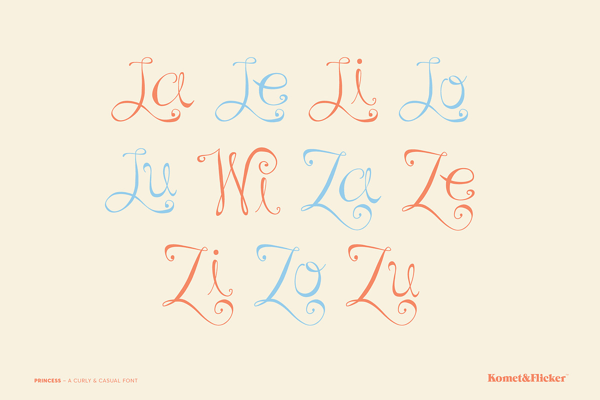 Princess - A Curly & Casual Font preview 6