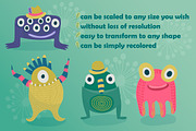 Hand-drawn cartoon MONSTERS bundle, an Illustration by Pxlhead (Thumbnail 3 of 9)