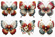 Whimsical Spring Butterfly Clipart, an Illustration by Craft Nest (Thumbnail 5 of 11)