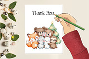 Kawaii Vintage Christmas Animals Png, an Illustration by Creative Art (Thumbnail 6 of 9)