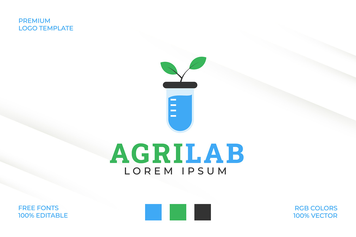 Agriculture Lab Logo Template