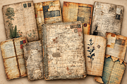 Antique Ledger Junk Journal, a Background Graphic by Printable Treasure (Thumbnail 2 of 3)