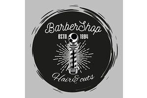 Barbershop Stamp Concept, Hair Cuts