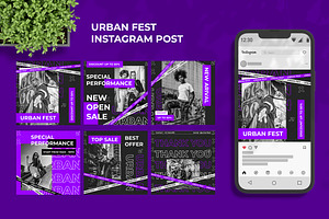Urban Fest Instagram Post, a Social Media Template by ENATIVE