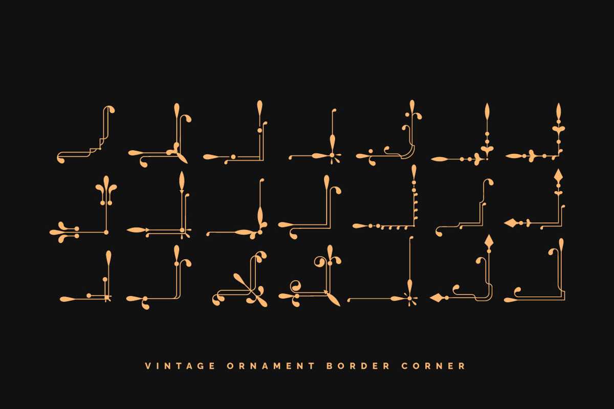 Ornament Border Corner and Line Vol., an Object Graphic by Bewalrus Studio (Photo 2 of 3)
