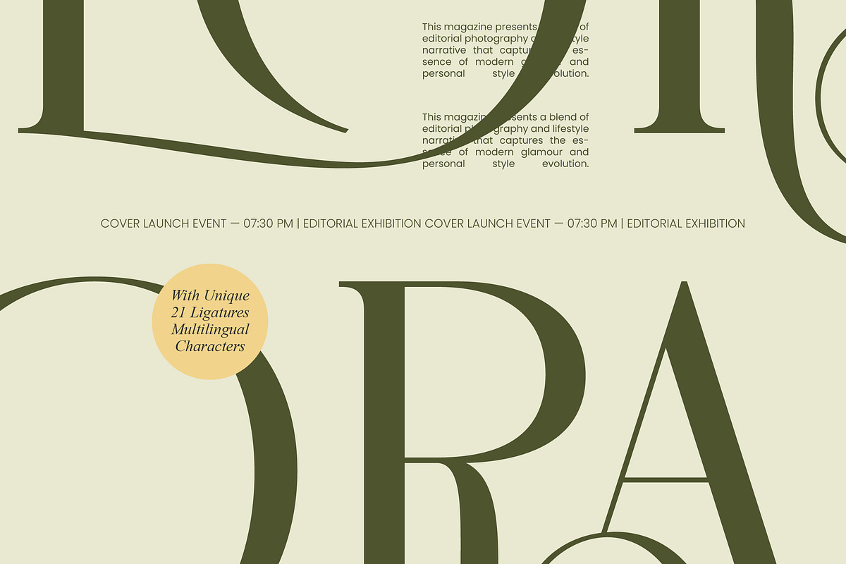 Aroma Floras Luxury High Contrast, a Serif Font by timelesstype.co (Photo 6 of 10)