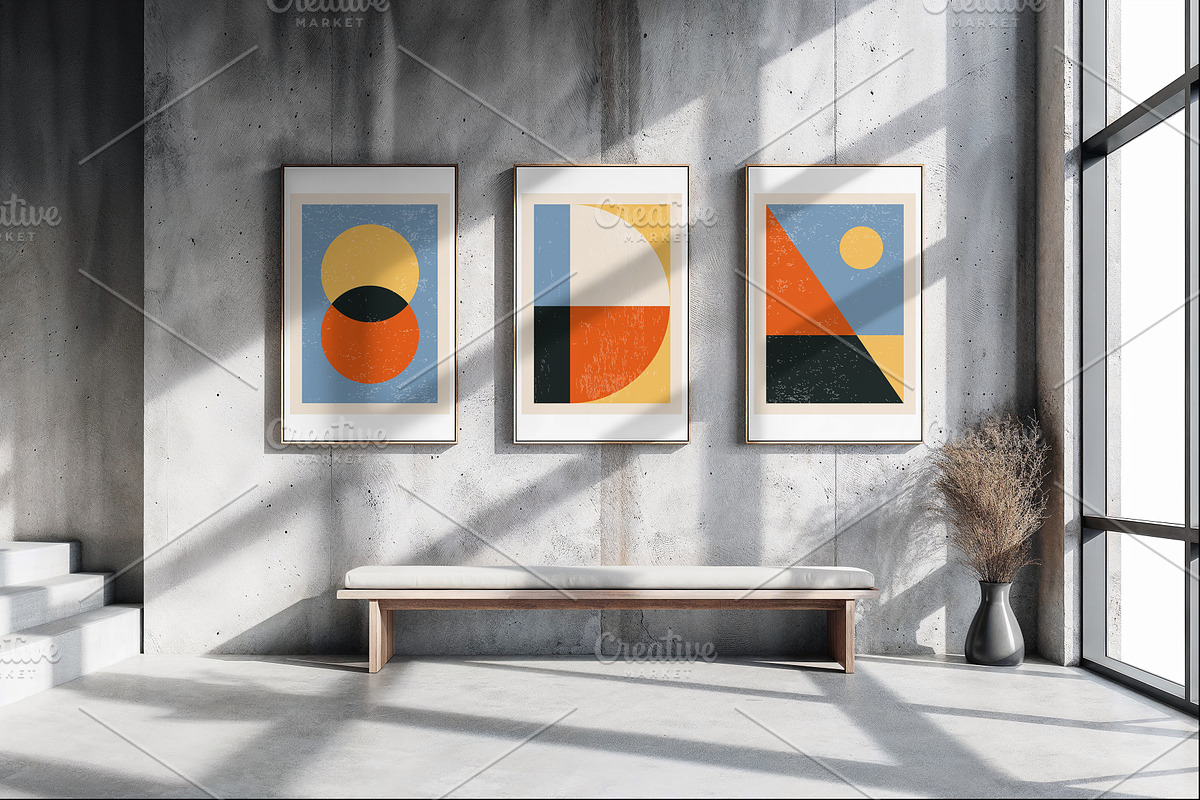 Geometric Printable Wall Art Prints, a Background Graphic by C Design Studio (Photo 5 of 17)