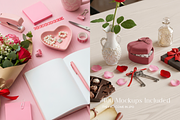 Valentine Aesthetic Desk Scene 400, a Packaging Mockup by KennedyStudio (Thumbnail 2 of 11)
