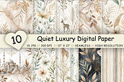 Quiet Luxury Digital Paper Pack, a Pattern Graphic by FloridPrintables (Thumbnail 1 of 9)