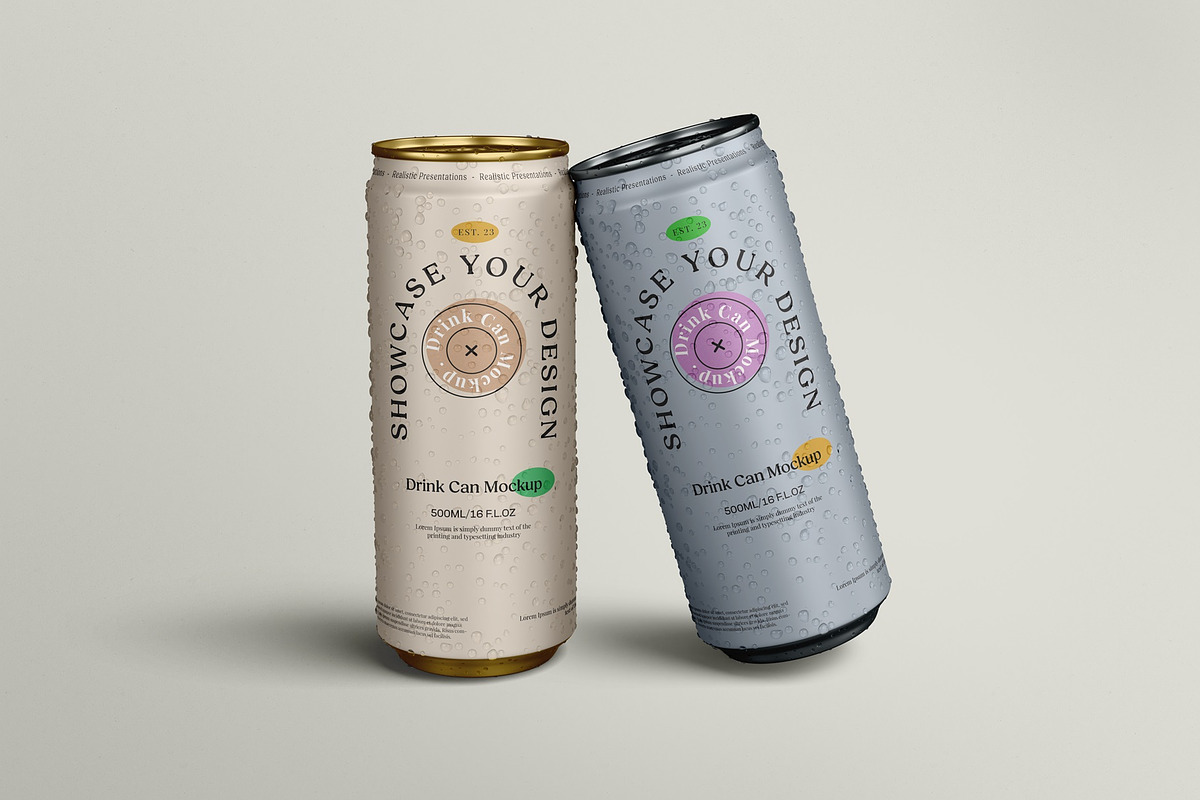 Drink Can Mockup, a Packaging Mockup by Tahtagraphic (Photo 2 of 16)