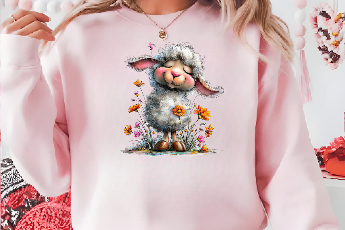 Cute Sheep Clipart Bundle, a Seasonal Illustration by CreationArt (Photo 5 of 5)