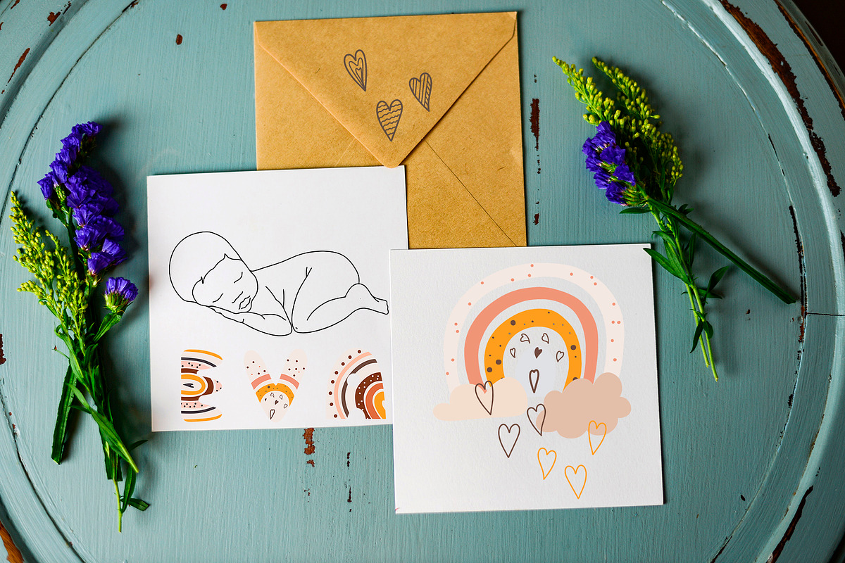 KIDS BUNDLE BOHEMIAN MOOD CLIPART, an Illustration by ArtOLB (Photo 14 of 24)