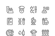 Set line icons of medical analysis, an Outline Icon by motorama (Thumbnail 1 of 2)
