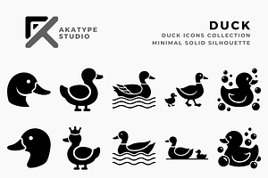 Duck Icons Collection, a Solid Icon by Akatype Studio