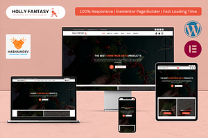 Christmas Gifts & New Year Party, a WordPress Template by HasnainDEV