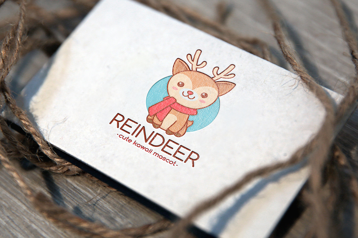 Rudolph Reindeer Logo Template, a Branding & Logo Template by vectorwithin (Photo 2 of 3)