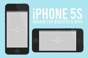 iPhone 5s Flat Mockup Device