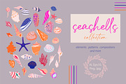 seashells collection, a Texture Illustration by Mona Ahmed (Thumbnail 1 of 10)