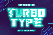Turbo Type - Auto Tech Font, a Font by PutraCetol Studio (Thumbnail 1 of 11)