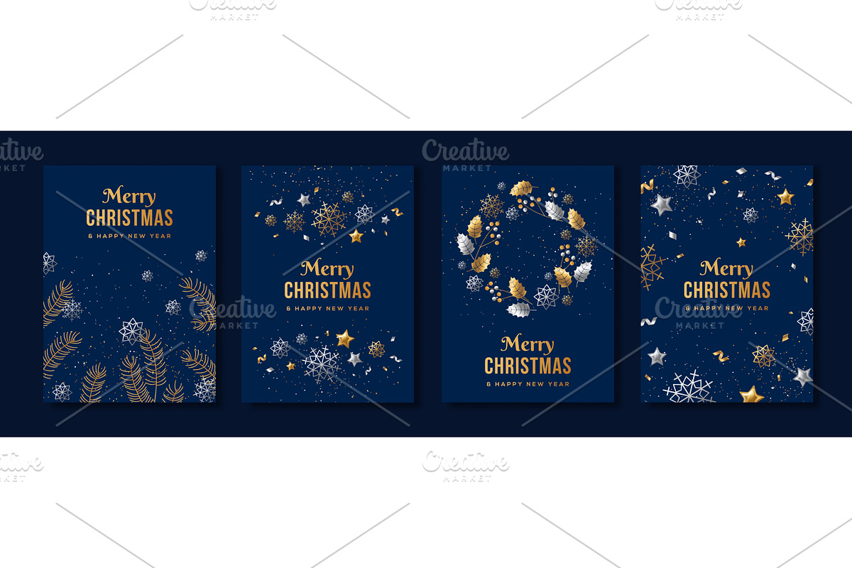 Christmas 2026 blue posters, an Illustration by kotoffei