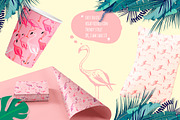 Flamingo seamless vector patterns, a Pattern Graphic by Artem Vorotnikov (Thumbnail 3 of 6)