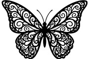 Butterfly Silhouette Bundle, a Decorative Illustration by Designer_Momina (Thumbnail 3 of 20)