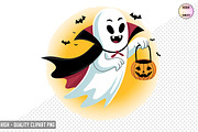 Halloween Ghost Clipart Bundle, a Graphic by crative8112 (Thumbnail 11 of 11)