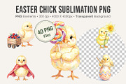 Easter Chick Sublimation PNG Bundle, an Illustration by Artnoy (Thumbnail 1 of 8)