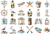 Nautical Beach Clipart Bundle, a Decorative Illustration by designcity5 (Thumbnail 2 of 5)